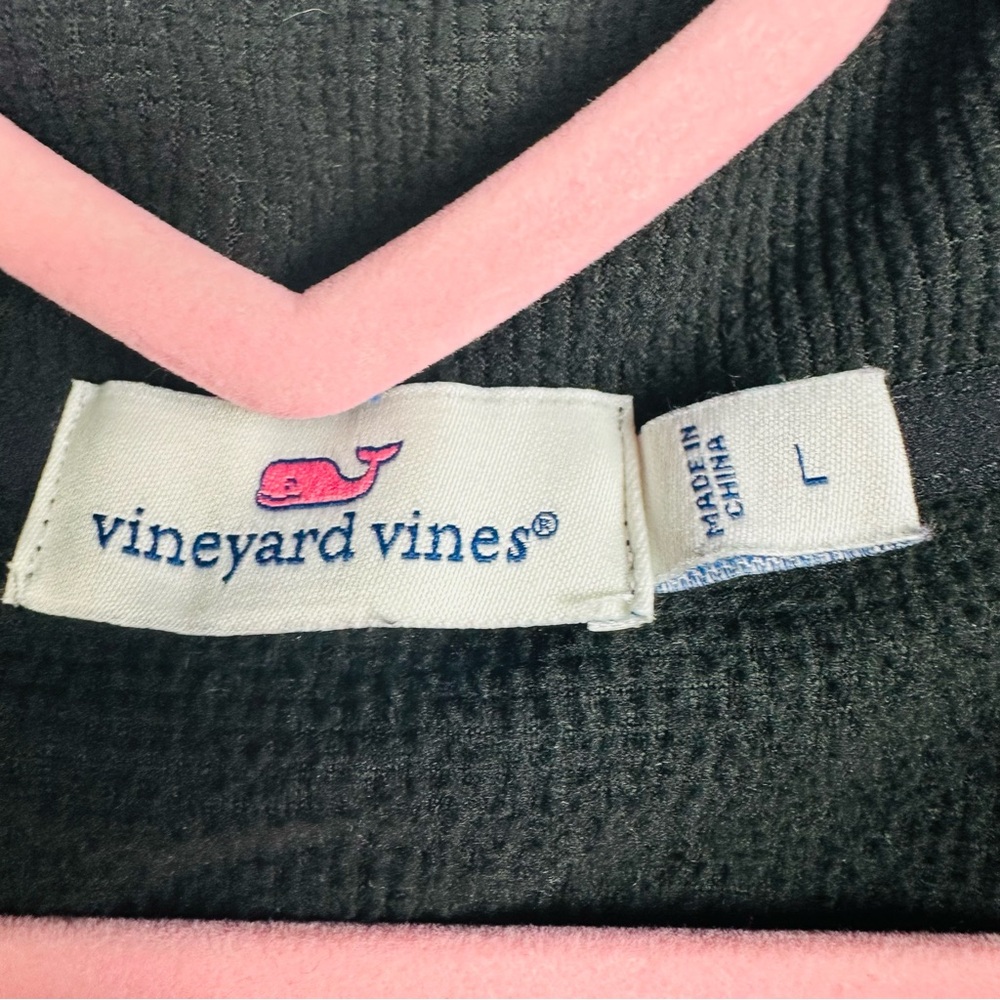 Vineyard Vines Black Half-Zip Long Sleeve Sweater Size Large - Picture 5 of 8